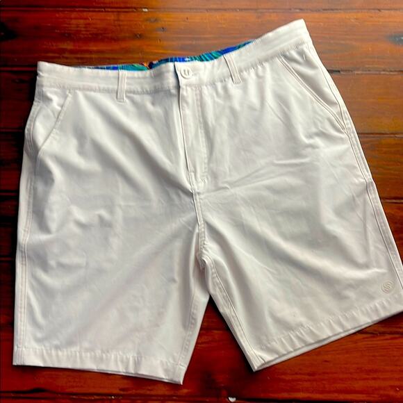Scales All Tide Performance golf hybrid quick dry flat front shorts sz 36 - Picture 1 of 6